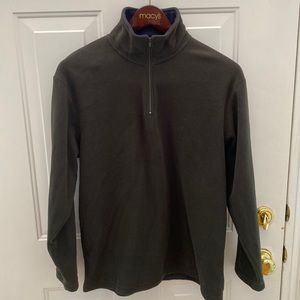 Nautica fleece lightweight pullover jacket olive green